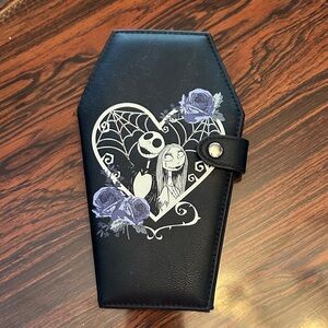 Nightmare before Christmas black Coffin-Shaped Wallet with Gothic Design